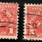 1930-31 UNITED STATES - J77 & J78 - $1 & $5 Postage Due - Used Singles