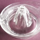 Vintage Clear Glass Manual Juicer/Reamer w/ Handle and Pouring Spout