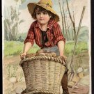 1889 Victorian Trade Card - Arbuckle Brothers Coffee Company - POTATOES (#24)