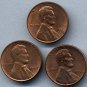 3 Different Lincoln "Wheat" Cents - 1956-D, 1957-D, 1958-D - Circulated