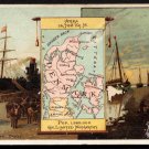 1889 Victorian Trade Card - Arbuckle Brothers Coffee Company - Map of  DENMARK (#88)
