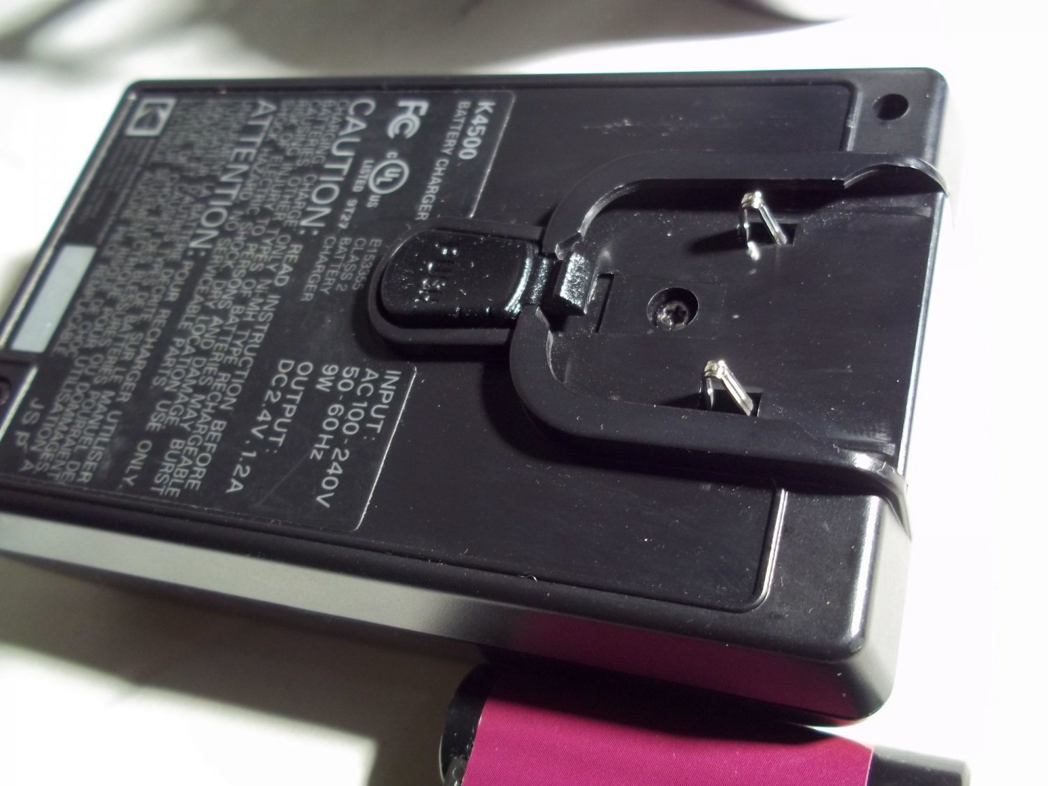 KODAK K4500 Ni-MH Rechargeable Battery Pack, Not Tested, No Wall Outlet Plugs