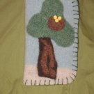 Bird's Nest needle felted wool eyeglass case