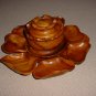 VINTAGE WOOD LAZY SUSAN 9 PIECE GREAT FOR CHRISTMAS OR THANKSGIVING (Make an offer)
