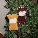 17 GIFT BONE HOLDERS IN THE SHAPE OF A DOG BONE FOR THE CHRISTMAS TREE FOR YOUR DOG
