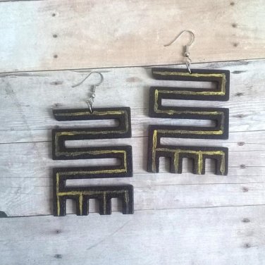 Emily Black & Gold Earrings