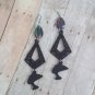 Fatima Black Wood Nefertiti Earrings