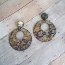 Adrianna Gold & Silver Accent Wood Earrings
