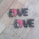 Makenna Black & Pink Love Earrings