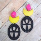 Lexi Wooden Ankh Earrings