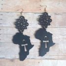 Mila Africa & Ankh Wood Earrings