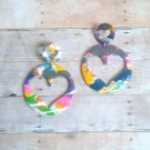 Evelyn Paint Splatter Heart Earrings