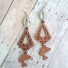 Ariah Brown Wood Nefertiti Earrings