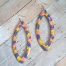 Miriam Wood Splatter Paint Oval Earrings