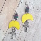 Maci Yellow Ankh Earrings