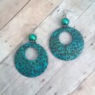 Delaney Turquoise Animal Print Earrings