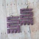 Kendall Purple Glitter Earrings
