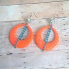 Piper Orange & Turquoise Chain Earrings