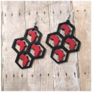 Maliah Pink Africa Wood Earrings