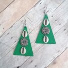 Leila Green Triangle Earrings