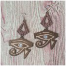 Avianna Eye Of Horus Wood Earrings