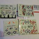 4 Different Airplane Decals Scale Unknown (decal only) Package #(8?) read desc