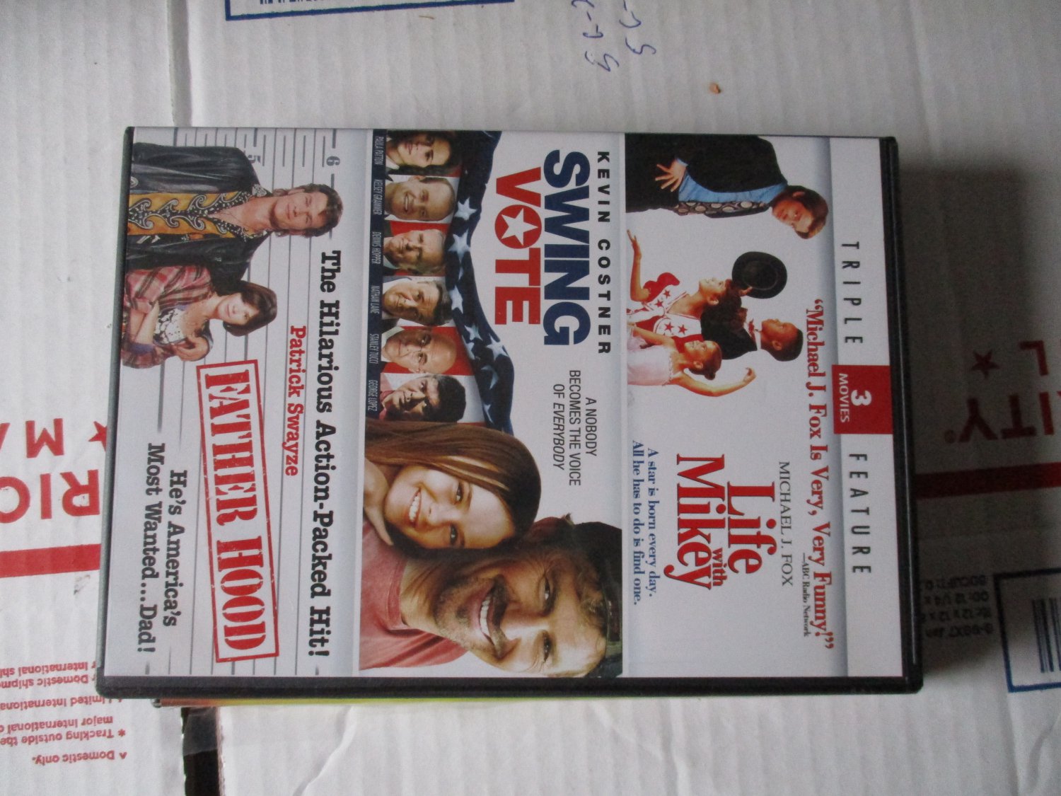 Triple 3 Movies Life with Mickey/Swing Vote and Father Hood dvd