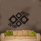 vinyl wall art mechanical squares decal (46" x 38")