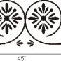 vinyl wall art ornamental decal (10" x 45")