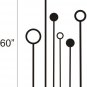 vinyl wall art decal stemmed circles 30" x 60"
