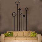 vinyl wall art decal stemmed circles 30" x 60"