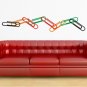 vinyl wall art decal huge paper clips | 11 feet total
