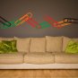 vinyl wall art decal huge paper clips | 11 feet total