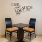vinyl wall art decal sticker live love quote (18"x33")
