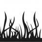 vinyl wall art decal sticker grass blades (21"x48")