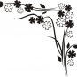 vinyl wall art decal sticker, corner border (18" x 30")