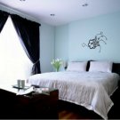 vinyl wall art decal sticker, floral HIBISCUS (20"x29")