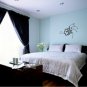 vinyl wall art decal sticker, floral HIBISCUS (20"x29")