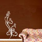 vinyl wall art swirly branch . 14inches x 30 inches