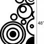 vinyl wall decal circles on the edge 17" x 48"