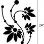 vinyl wall decal floral circles 16 inches x 24 inches