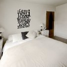 vinyl wall art decal . will you love me too . 22 inches x 30 inches