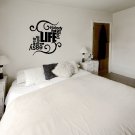 vinyl wall art decal . easy life . 22 inches x 22 inches