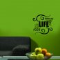 vinyl wall art decal . easy life . 22 inches x 22 inches