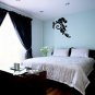 vinyl wall art decal . medium japanese floral . 22 inches x 25 inches
