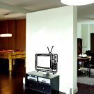vinyl wall art decal . vintage retro television . 22 inches x 25 inches