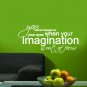 vinyl wall art decal . imagination quote . 22 inches x 25 inches