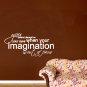vinyl wall art decal . imagination quote . 22 inches x 25 inches