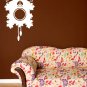vinyl wall art decal . vintage cuckoo clock . 14 inches x 24 inches