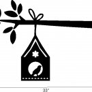 vinyl wall art decal . birdhouse. 22 inches x 33 inches